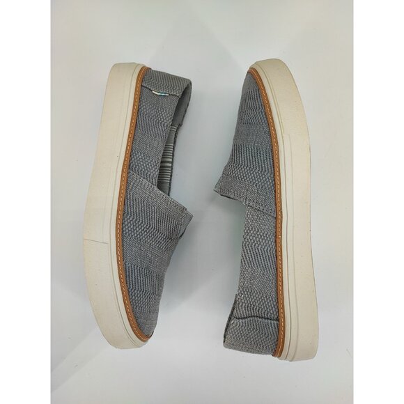 Toms Women's Parker Slip On Gray Canvas Casual Sneakers Size 8.5 US - Picture 6 of 9